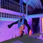 Stratosphere Studio - Aeriel Aerobatics at night with neon lights