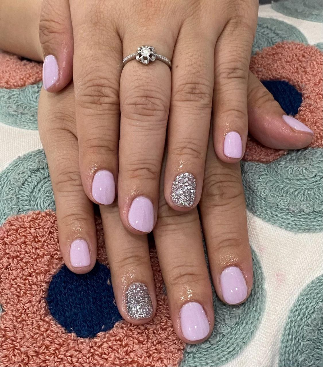 Lala Nail Land - Pink and Sparkly Nails